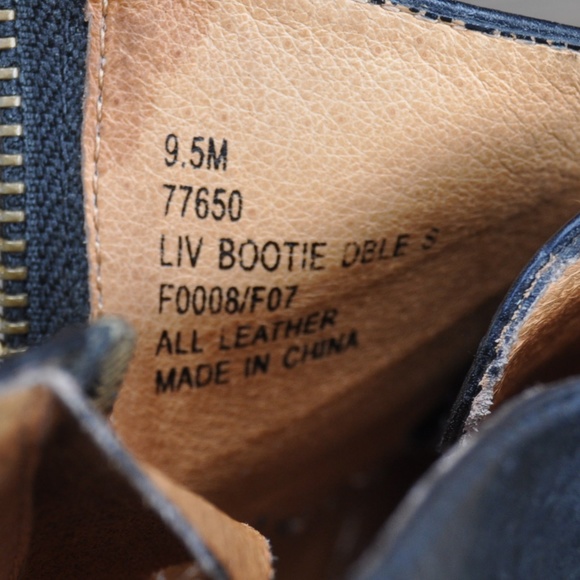 FRYE Black Leather Liv Booties - Hidden Platform - Picture 8 of 8